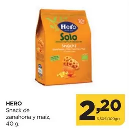 Oferta de Hero - Snack De Zanahoria Y Maiz por 2,2€ en Alimerka