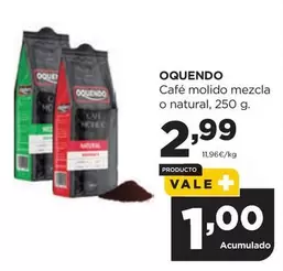 Oferta de Oquendo - Cafe Molido Mezcla O Natural por 2,99€ en Alimerka