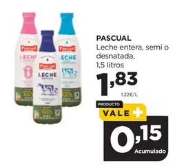 Oferta de Pascual - Leche Entera, Semi O Desnatada por 1,83€ en Alimerka