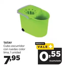 Oferta de Tatay - Cubo Escurridor Con Ruedas Color Lima por 7,95€ en Alimerka