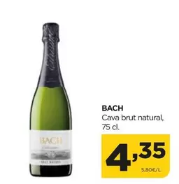 Oferta de Bach - Cava Brut Natural por 4,35€ en Alimerka