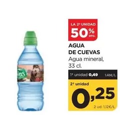 Oferta de Agua de Cuevas - Agua Mineral por 0,49€ en Alimerka