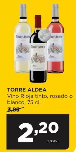 Oferta de Torre Aldea - Vino Rioja Tinto por 2,2€ en Alimerka