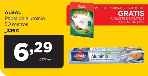 Oferta de Albal - Papel De Aluminio por 6,29€ en Alimerka