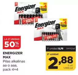 Oferta de Energizer - Pilas Alkalinas Aa O Aa por 5,75€ en Alimerka