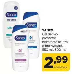 Oferta de Sanex - Gel Dermo Protector por 2,99€ en Alimerka