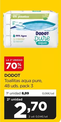 Oferta de Dodot - Toallitas Aqua Pure por 8,99€ en Alimerka