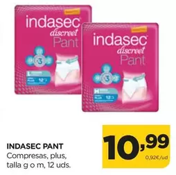 Oferta de Indasec - Compresas por 10,99€ en Alimerka