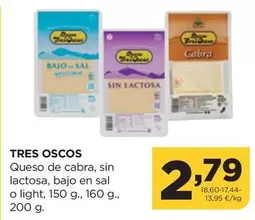 Oferta de Tres - Queso De Cabra por 2,79€ en Alimerka