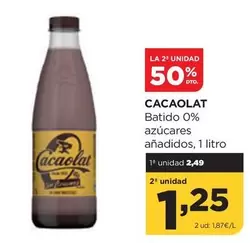 Oferta de Cacaolat - Batido 0% Azucares Anadidos por 2,49€ en Alimerka