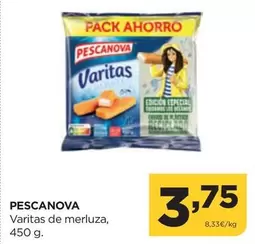 Oferta de Pescanova - Varitas De Merluza por 3,75€ en Alimerka