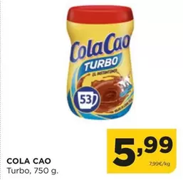 Oferta de Cola Cao - Turbo por 5,99€ en Alimerka