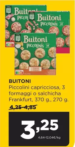 Oferta de Buitoni - Piccolinis Capricciosa por 3,25€ en Alimerka