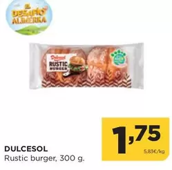 Oferta de Dulcesol - Rustic Burger por 1,75€ en Alimerka