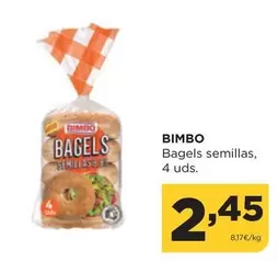 Oferta de Bimbo - Bagels Semillas por 2,45€ en Alimerka