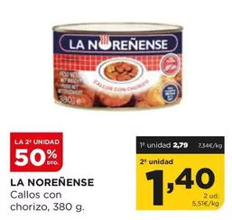 Oferta de La Noreñense - Callos Con Chorizo por 2,79€ en Alimerka