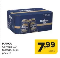 Oferta de Mahou - Cerveza 0,0 Tostada por 7,99€ en Alimerka