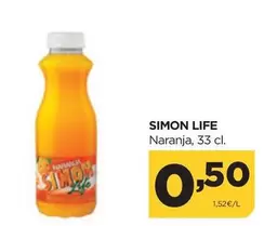 Oferta de Simon Life - Naranja por 0,5€ en Alimerka