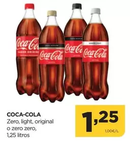 Oferta de Coca-Cola - Zero, Light, Original O Zero Zero por 1,25€ en Alimerka