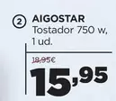 Oferta de Tostador 750 W por 15,95€ en Alimerka