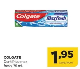 Oferta de Colgate - Dentífrico Max Fresh por 1,95€ en Alimerka