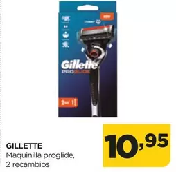 Oferta de Gillette - Maquinilla Proglide, 2 Recambios por 10,95€ en Alimerka