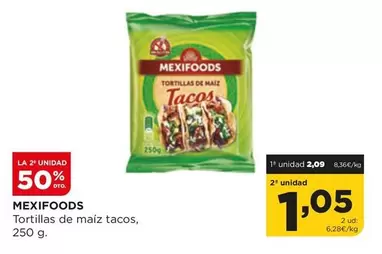 Oferta de Mexifoods - Tortillas De Maiz Tacos por 2,09€ en Alimerka