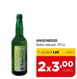 Oferta de Angonesss - Sidra Natural por 1,69€ en Alimerka