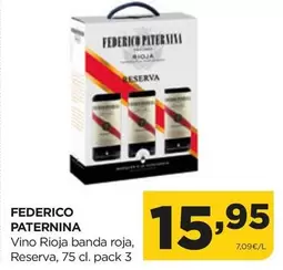 Oferta de Federico Paternina - Vino Rioja Banda Roja por 15,95€ en Alimerka