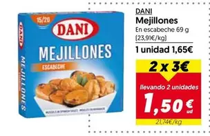 Oferta de Dani - Mejillones por 1,65€ en Hiper Usera