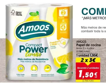 Oferta de Amoos - Papel De Cocina por 1,5€ en Hiper Usera