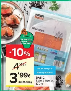 Oferta de Basic - Salmó Fumat por 3,99€ en Caprabo