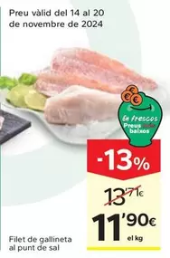 Oferta de Filet De Gallineta Al Punt De Sal por 11,9€ en Caprabo