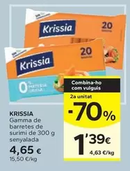 Oferta de Krissia - Gamma De Barretes De Surimi por 4,65€ en Caprabo