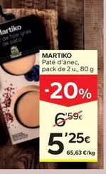 Oferta de Martiko - Paté D'Ànec por 5,25€ en Caprabo