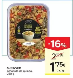 Oferta de Surinver - Amanida De Quinoa por 1,75€ en Caprabo