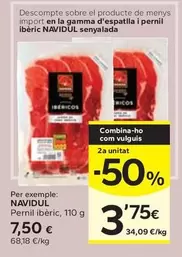 Oferta de Navidul - Pernil Iberic por 7,5€ en Caprabo