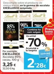 Oferta de Excellence - Xocolata 85% Cacau por 3,25€ en Caprabo