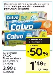 Oferta de Calvo - Musclos Xilens En Escabetx por 2,99€ en Caprabo