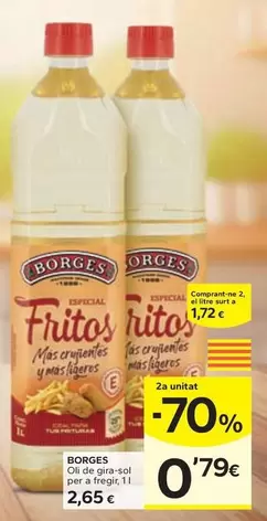 Oferta de Borges - Oli De Girasol Per A Fregir por 2,65€ en Caprabo