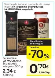 Oferta de La Molisana - Espaguetis Integrals por 2,34€ en Caprabo