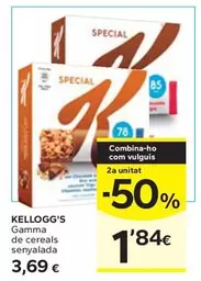 Oferta de Kellogg's - Gamma De Cereals por 3,69€ en Caprabo