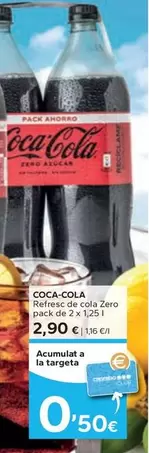 Oferta de Coca-Cola - Refresc De Cola Zero por 2,9€ en Caprabo