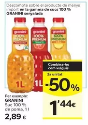 Oferta de Granini - Suc 100% De Poma por 2,89€ en Caprabo