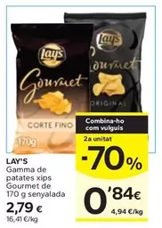 Oferta de Lay's - Gamma De Patates Xips Gourmet por 2,79€ en Caprabo