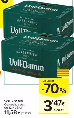 Oferta de Voll-Damm - Cervesa por 11,58€ en Caprabo