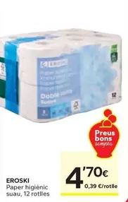 Oferta de Eroski - Paper Higiènic Suau por 4,7€ en Caprabo