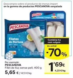 Oferta de Pescanova - Filet De Lluc Sense Pell por 5,65€ en Caprabo