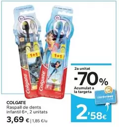 Oferta de Colgate - Raspall De Dents Infantil 6+ por 3,69€ en Caprabo