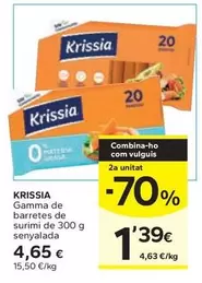 Oferta de Krissia - Gamma De Barretes De Surimi por 4,65€ en Caprabo